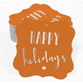 thumbnail image 2 of Inkdotpot Happy Holiday Bottle Tag Real Silver Foil Favor Bracket Shape Hang Tags Pack Of 100, 2 of 6
