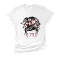 thumbnail image 5 of Fiudx Ofertas Del Día Mujer Casual Verano Impresión Manga Corta Cuello Redondo Suelta Camiseta Blusa Tops, 5 of 5