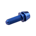 thumbnail image 5 of Wanyifa Titanium Ti Allen Hex M5x16 18 20mm Tapered Head Bolt with Washer Screw for Bicycle Stem Parts,Blue,M5x16mm,6 Pcs, 5 of 5