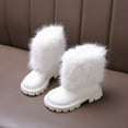 thumbnail image 6 of Hpapadks Snow Boots for Kids Winter Ankle Height Booties Comfortable Casual Pull On Zipper Design Shoes Girl Winter Boots White, 6 of 7