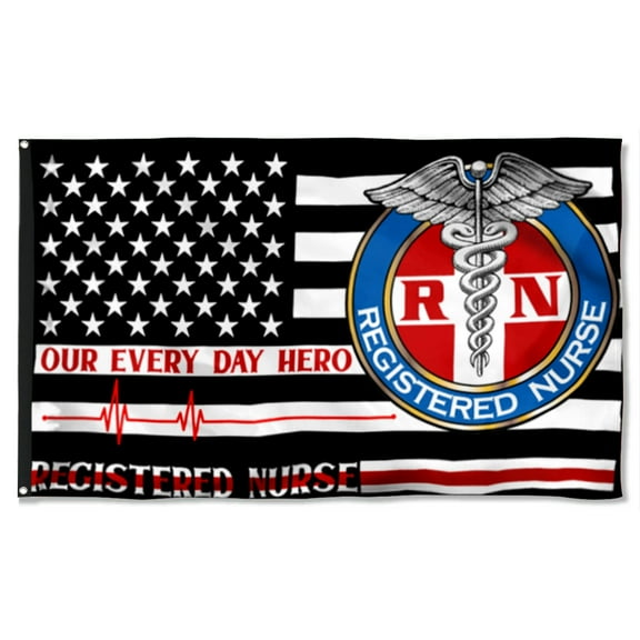 Cayyon Registered Nurse Grommet Flag Our Every Day Hero Flag 3x5Feet Banner with 2 Brass Grommets TTN563
