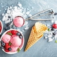 thumbnail image 3 of Ice Cream Scoop - 3 Piece Stainless Steel with Trigger Cookie - Melon Scoop Spoon Set Small - Medium - Large, 3 of 7