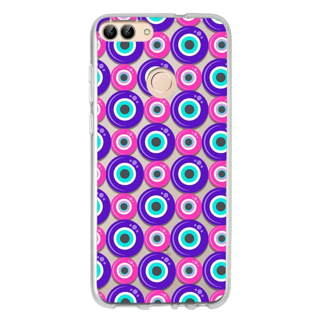 Funda Antigolpes InstaCase para Huawei P Smart Ojo Turco Morado y Rosa