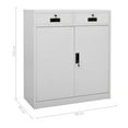 thumbnail image 4 of vidaXL Office Cabinet Light Grey 90x40x102 cm Steel, 4 of 5