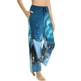 thumbnail image 6 of Salouo Mountain Cottage In Snow Print Women's Pajama Pants Casual Loose Sweatpants PJs Flowy Pants Drawstring Palazzo for Women Wide Leg Pants Lounge Pajama -XX-Large, 6 of 8
