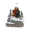 thumbnail image 3 of Centro de mesa con movimiento musical de casa navideña con luces y música, escena de nieve, regalos de fiesta para esposa, cumpleaños de año Nuevo árbol de Navidad, 3 of 8
