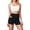 Black_007, variant on Domuza Biker Shorts for Women High Waisted Tummy Control Workout Gym Spandex Yoga Athletic Bike Shorts with Pocket White M