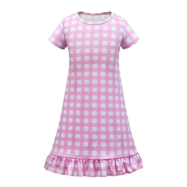 WEAIXIMIUNG Robes Noires Robe pour Tout-Petites Filles Robe à Carreaux pour Fête d'Anniversaire 10-11 Ans