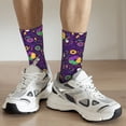 thumbnail image 5 of Goofa Mardi Gras and Donuts Printed Men's Crew Socks, Soft Durable Breathable Moisture-Wicking with Odor Control Cotton socks, 5 of 9