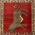 thumbnail image 1 of Ahgly Company Indoor Square Traditional Light Brown Animal Area Rugs, 5' Square, 1 of 6