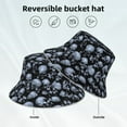 thumbnail image 4 of Kdxio Reflective Bucket Hat - Gothic Skull Print Bucket Hat for Men,Women, 4 of 9