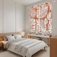 thumbnail image 4 of Palm Tree Monstera Kitchen Curtains 63 Inch Length, Amber Orange Leaf Boho Botanical Tropical Tiers Curtains for Living Room Berdoom, Light Filtering Drapes Window Treatment 2 Panels 42"Wx63"L, 4 of 9