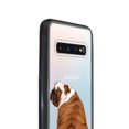 thumbnail image 3 of FINCIBO Slim TPU Bumper + Clear Hard Back Cover for Samsung Galaxy S10 G973, English Bulldog Look Back, 3 of 7
