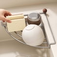 thumbnail image 6 of Linnome Stainless Steel Sink Drying Rack Triangle Kitchen Shelf - No-Drill Corner Storage Organizer with Drain - Space-Saving Sponge Holder Caddy for Kitchen Countertop Sink Bathroom, 6 of 8