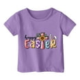 thumbnail image 3 of Baby Girl Summer Clothes Kid Girls Easter Cute Graphic Round Neck Short Sleeve Tee Summer Casual T Shirt Baby Boy Summer Clothes 3 Years-4 Years, 3 of 4
