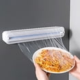 thumbnail image 1 of Cortador magnético de envoltura de plástico para cocina | Dispensador de película alimentaria con cuchilla deslizante | Montaje en pared y refrigerador | Se adapta a rollos de envoltura estándar |, 1 of 6