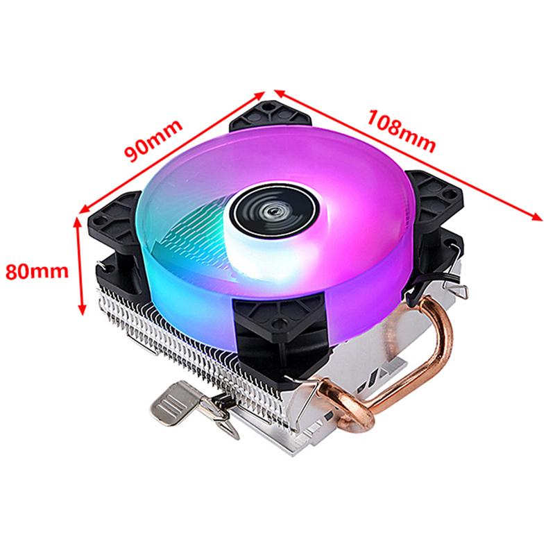 2/4 Heat Pipe Cooling 90mm Fan CPU Air-cooled Radiator PC Cooler For Installing LGA2011 2066 x79 x99 E5 115x 1200 1700 i3 i5 AMD
