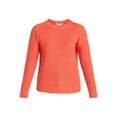 thumbnail image 6 of Time and Tru Women's Waffle Stitch Sweater with Long Sleeves, Sizes XS-XXXL, 6 of 6