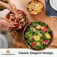 thumbnail image 5 of Wooden Bowls, Wooden Salad Bowl Set of 3 - Round Design Large Salad Bowl Set for Serving, Handmade, Durable and Stylish Natural Wood Dining Accessory by Woodenhouse, 5 of 14