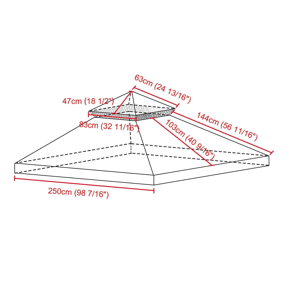 8 x 8 canopy replacement top