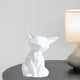 thumbnail image 3 of Juego de 2 figuras geométricas de cerámica con esculturas de animales para decoración de estanterías. Blanco S Negro L, 3 of 7