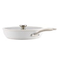 thumbnail image 5 of Circulon Halo with LaserDefense 12" Ceramic Nonstick Frying Pan with Lid and Helper Handle, Dishwasher Safe, Induction and Oven Safe to 500°F, Pearl White, 5 of 14