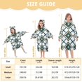 thumbnail image 4 of FORMRS Wearable Blanket Hoodie with Sleeves for Kids Cozy Flannel Sweatshirt, Gold Geometric Pattern, 4 of 7