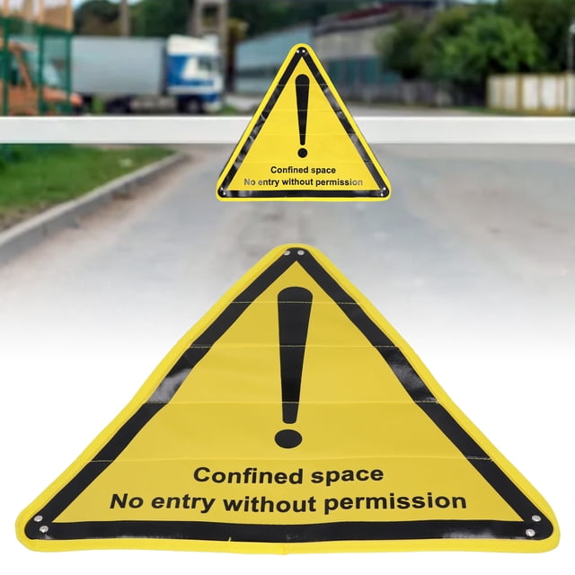 Isolation Lock Warning Sign, Triangle Lockout Tagout Sign Triangle for Dangerous Places