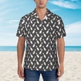 thumbnail image 4 of Lsque Bowling Pins pattern Hawaiian Shirt for Men, Unisex Summer Beach Casual Short Sleeve Button Down Shirts-Large, 4 of 9
