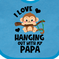 thumbnail image 4 of Inktastic Monkey I Love Hanging out with My Papa Boys or Girls Baby Bib, 4 of 4