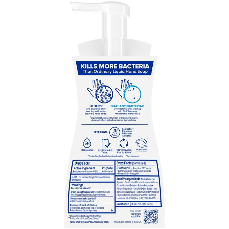 Dial Antibacterial Foaming Hand Wash Coconut Water 7.5 fl oz
