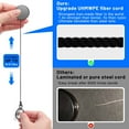 thumbnail image 3 of 3 Pcs Heavy Duty Badge Reels Retractable Badge Holder, Metal Retractable Keychain Badge Reel ID Badge Holder Retractable with Belt Clip Key Ring for Key Name Card Holder, 3 of 7