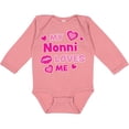 thumbnail image 3 of Inktastic Valentine's Day My Nonni Loves Me Hearts and Lips Boys or Girls Long Sleeve Baby Bodysuit, 3 of 5