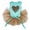 Aqua Blue/Gold, variant on Petitebelle Leopard Heart Puppy Dog Dress (Black/Leopard, Large)