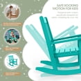 thumbnail image 6 of WestinTrends Malibu Outdoor HDPE Plastic Preschool Toddler Rocking Chairs (Set of 2), Turquoise, 6 of 13