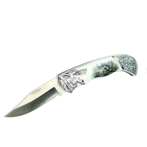 7.25" BoneEdge Wolf Folding Knife 8962