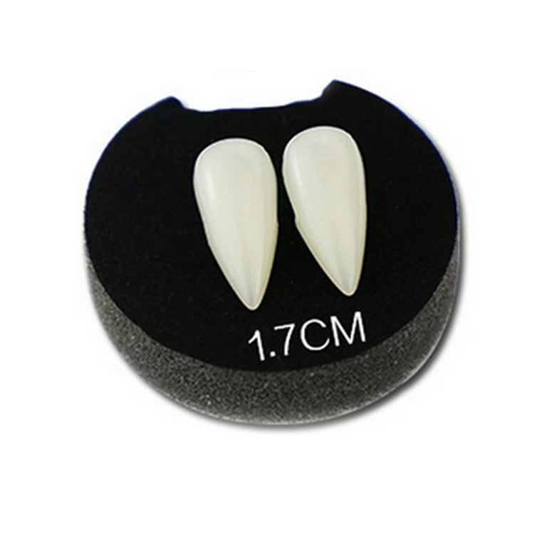 Kijamilee 3 Sizes Halloween Vampire Teeth Fangs with Reusable Adhesive,  Halloween Decorations Fake Vampire Teeth Cosplay Party Favors Props  Supplies