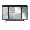 thumbnail image 1 of Home Fare Mirror Panel Four Door Black Metal Console, 1 of 9