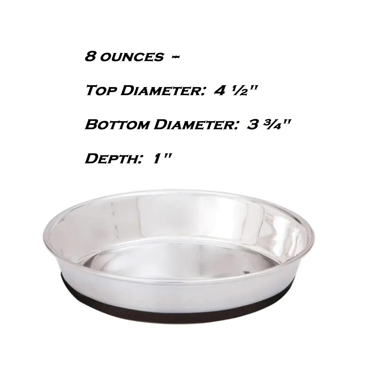 25 Shallow Steel Dish Bulk Packs Dog Food Water Puppy Kitten Bowls Short Snout (12 Ounces)