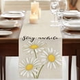 thumbnail image 3 of Table Runners 90 Inches Long Dress Scarves, Daisy Flower Farmhouse Coffee/Dining/Kitchen Table Runner for Living Room, Vintage Farmhouse Country Floral Plant 13x90 Inch, 3 of 9