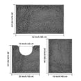 thumbnail image 3 of lanema Bathroom Rugs Chenille Bath Mat 3pcs Nonslip Bath Mats Super Absorbent Carpets, 3 of 19