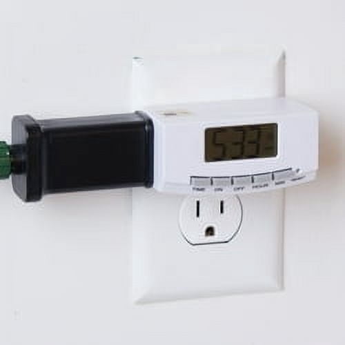 Indoor Digital Timer, White, by Holiday Time