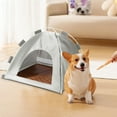 thumbnail image 4 of Eespoir Foldable Portable Cat Tent, Waterproof Cute Dog House, Lightweight & Breathable Shelter for Puppies & Small Animals, Removable and Washable, (57.8"×57.8"), 4 of 4