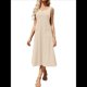 thumbnail image 2 of Vestido de Verano para Mujer, Sin Mangas, Floral, con Cuello Redondo, Cintura Alta, Corte A, Midi y Bolsillos Albaricoque XXL, 2 of 10