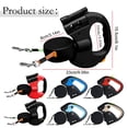 thumbnail image 2 of Dual Dog Retractable Leash With Flashlight Bag Holder Hands Free Walking Accessory Adjustable Length, 2 of 8