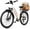 White, variant on ECLIO Electric Bike for Adults, 750W Brushless Motor 50 Mile Range 26" Low Step Commuter Ebike, Removable Hidden Battery - Pink