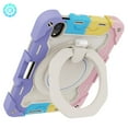 thumbnail image 4 of For iPad Mini 6 Case 8.3 inch 2021; iPad Mini 6th Generation Case with Charging Pencil Holder/ 360° Swivel Stand/ Handle Grip, Shockproof Protective Rugged Case, Rainbow Pink, 4 of 10