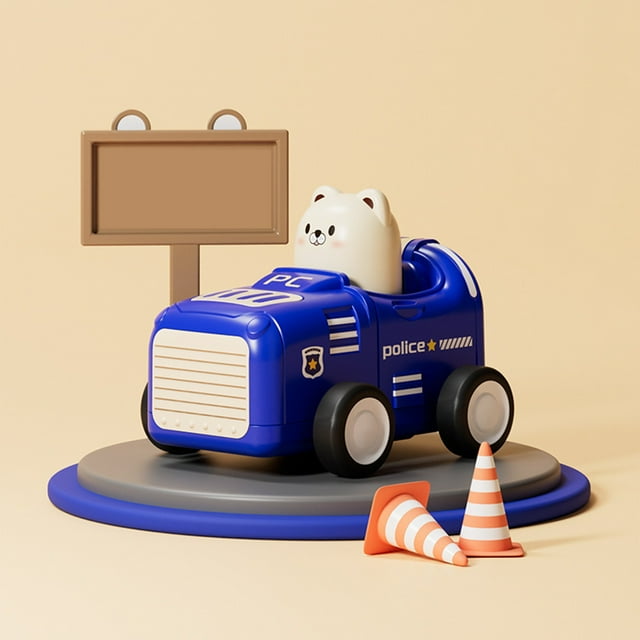 QIPOPIQ Car Toys - First Birthday Gifts - Press and Go Trucks Animal Racing Cars Toy