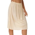thumbnail image 3 of RUNQHUI Jupon Long en Satin pour Femme Demi-Jupon Jupe sous Robe Jupons Rallonge Demi-Jupons 60cm Champagne TG, 3 of 7