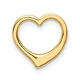 thumbnail image 4 of 14K Yellow Gold Charm Pendant 12 mm 11 Polished Heart Chain Slide, 4 of 5